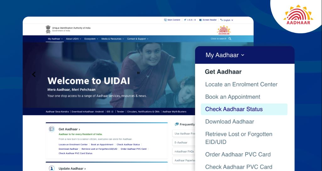 aadhar card online status: Easily Check Status, Updates & More on UIDAI.gov.in